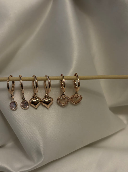 Little heart drop huggies set