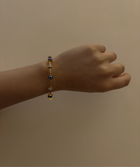 Evil eye bangle bracelet