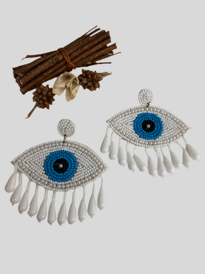 evil eye boho earrings