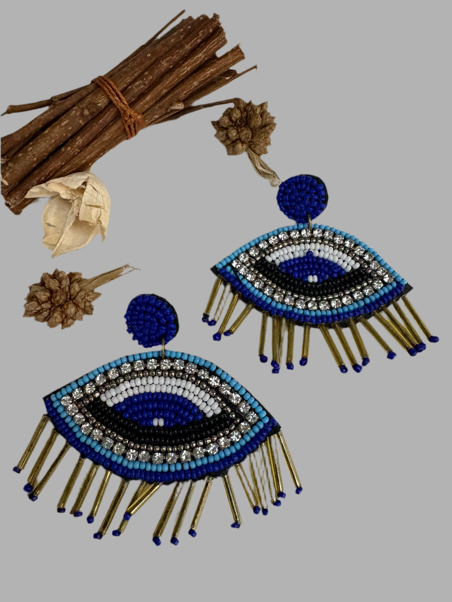 evil eye boho earrings