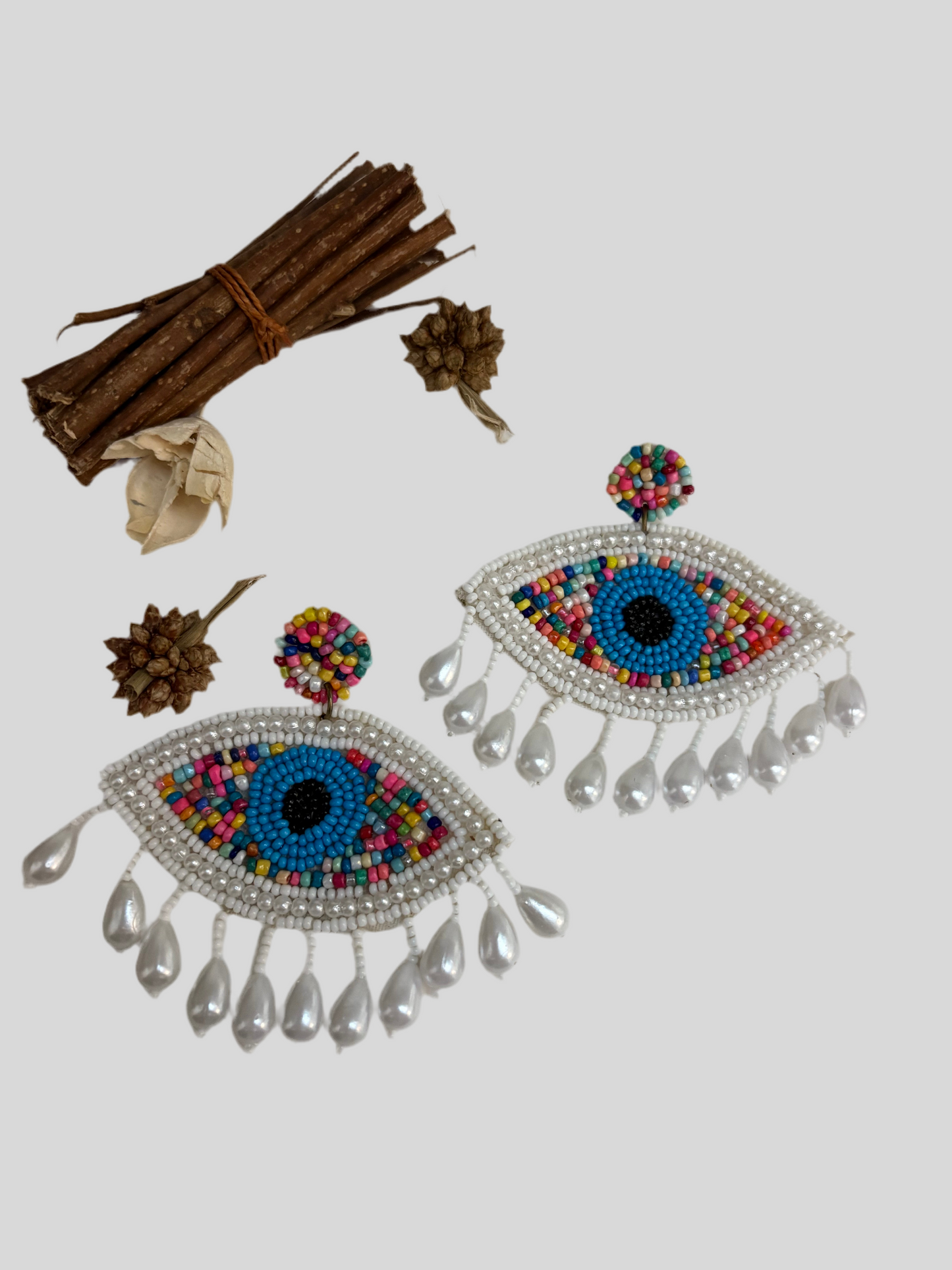 evil eye boho earrings