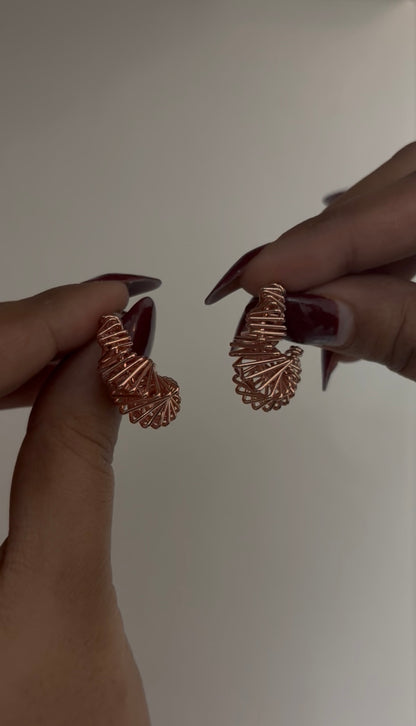 Accordian earrings